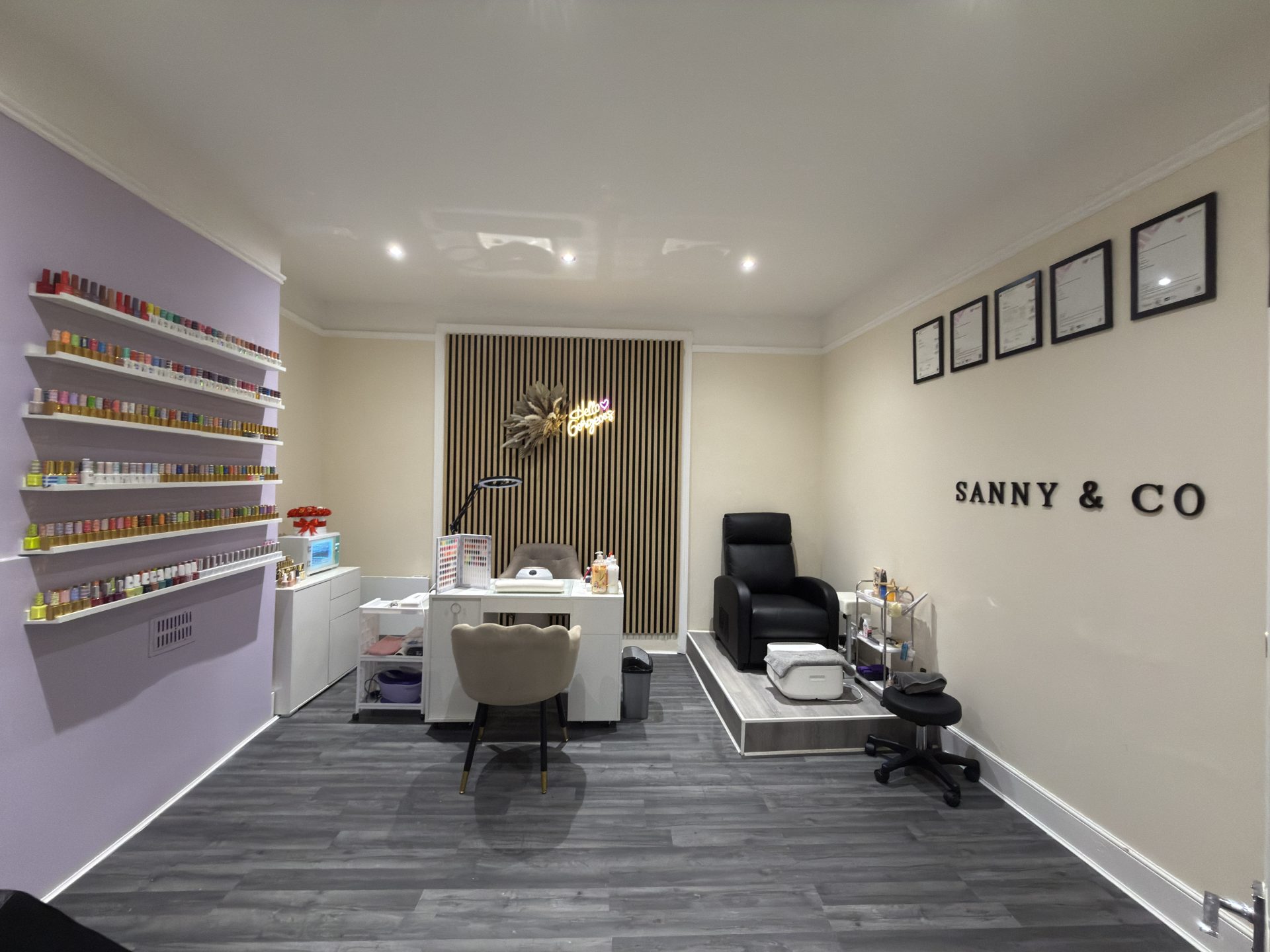 Nail salon interior design